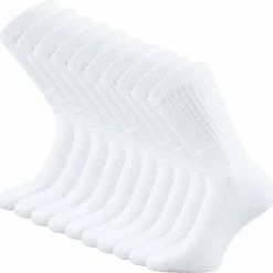 10 Paar SQOTTON® Werk- En Sportsokken - Wit - Maat 47-50