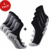 MyStand® Gripsokken Voetbal Unisex 4 Pack - 4x Zwart (4 Paar) - One Size -Sportkleding-Dames Winkel 550x538