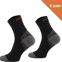 Comodo Technical Socks Comodo Compressiesokken Polyamide RUN6 - Zwart - 2 Paar - Maat 39-42