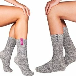 SOXS DUO Wollen Sokken Bubblegum-Jet Black - Medium