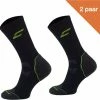 Comodo Technical Socks Comodo Wandelsokken Bamboe TRE1 - Zwart/Groen - 2 Paar - Maat 39-42 -Sportkleding-Dames Winkel 550x542 1