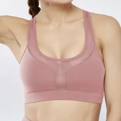 Especially Sporttop - Sport Crop Top - Mobiel Opbergvak - Donker Roze - Maat XS/S - Fitness Beha - Hardloop - Yoga - Vechtsport - Gym - Sport Bh 1