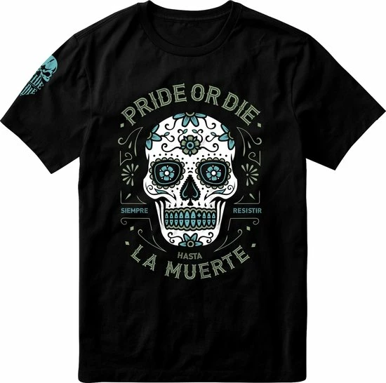 Pride Or Die PRiDEorDiE Hasta La Muerte T Shirt Zwart Maat M 3 Pride Or Die PRiDEorDiE Hasta La Muerte T Shirt Zwart Maat M