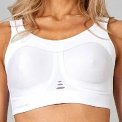 Pure Lime Compressie Sportbeha - Sport Bh - Hardlopen - Grote Maten - Wit - Maat 95D