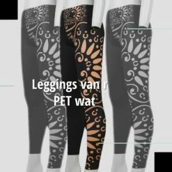 Sankalpa Eco Yoga Legging - Recycled PET Flessen - Sportlegging Dames - Fitness Legging - Duurzaam - Maat S/M - Zwart Met Goud -Sportkleding-Dames Winkel 550x550 283