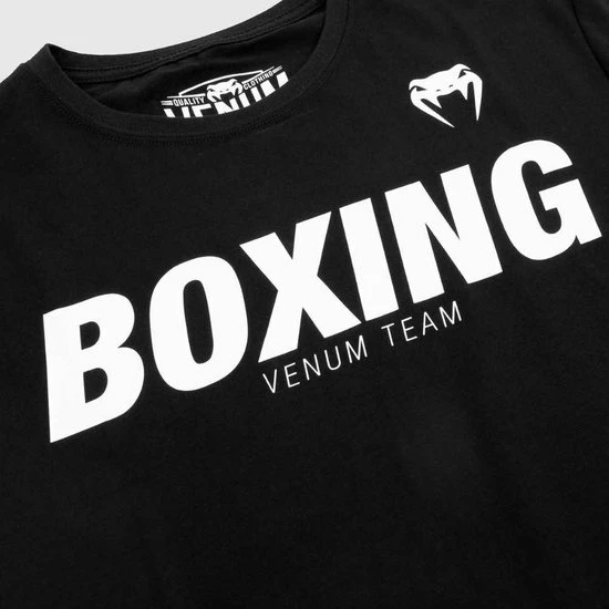 Venum Boxing VT T-Shirt - Katoen - Zwart Met Wit - L 12 Venum Boxing VT T-Shirt - Katoen - Zwart Met Wit - L - Afbeelding 10