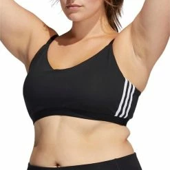 Adidas All Me Branded Sportbeha - Maat XXL - Vrouwen - Zwart - Wit