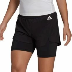 Adidas Adidas Designed 2 Move 2-in-1 Short Sportbroek - Maat S - Vrouwen - Zwart