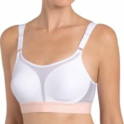 Triumph Sportbeha - Maat 80D - Vrouwen - Wit/ Licht Roze