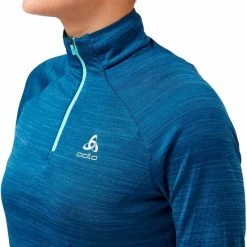 ODLO Midlayer 1/2 Zip Run Easy Sportshirt Vrouwen - Maat XL -Sportkleding-Dames Winkel 550x567 2