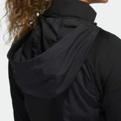 Adidas Golfjack Hybride Parka Dames Nylon Zwart Maat Xs -Sportkleding-Dames Winkel 550x575