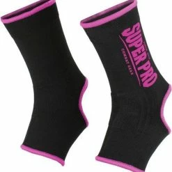 Super Pro Combat Gear Enkelkousjes Zwart/Roze Large