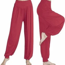 New Age Devi Harembroek - Yogabroek - Chillbroek - Cerise - XXL - Harempants - Luchtige Broek - Loose Pants