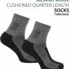 Norfolk - Fietssokken - Wandelsokken - 2 Paar - 63% Merinowol Met Demping Enkel Sokken - LeonardoQTR - Grijs - Unisex - 35-38 -Sportkleding-Dames Winkel 550x582 2
