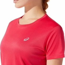 Asics Core SS Top Sportshirt - Maat S - Vrouwen - Roze -Sportkleding-Dames Winkel 550x582 9
