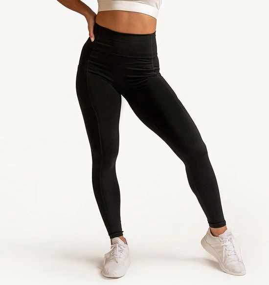 Mygainz High Waisted Sportlegging Met Zakken - Zwart 4 Mygainz High Waisted Sportlegging Met Zakken - Zwart - Afbeelding 2