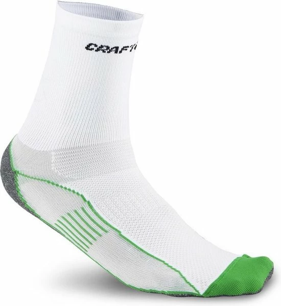Craft Active Run Sock - Sportsokken - Unisex - 46/48 - White/Green 3 Craft Active Run Sock - Sportsokken - Unisex - 46/48 - White/Green