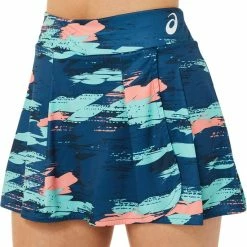 Asics Match W Skort Graphic Dames Blauw - M -Sportkleding-Dames Winkel 550x603 4