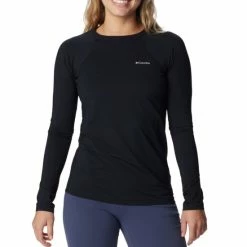 Columbia Midweight Stretch Long Sleeve Top 1639021011, Vrouwen, Zwart, Shirt Met Lange Mouwen, Maat: L