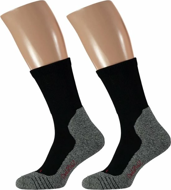 Xtreme Wandelsokken Hiking Katoen Zwart Maat 45/47 2-pak 4 Xtreme Wandelsokken Hiking Katoen Zwart Maat 45/47 2-pak - Afbeelding 2