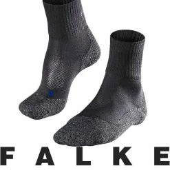 FALKE TK2 Explore Cool Short Wandelsokken Kort Zacht Thermisch Anti-blaar Antizweet Zonder Motief Met Elastische Boord Verkoelend Ademend Sneldrogend Grijs Dames Sportsokken - Maat 35-36 -Sportkleding-Dames Winkel 550x619 6