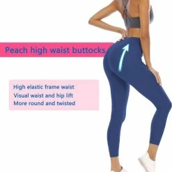 Geweo Fitnessleggings - Yoga - Kerstmis - Kerstfeest - Christmas Gift Pant - Yoga Legging - Power Sportlegging - Sportbroek - High Waist - Dames - Donkerblauw - Maat XS -Sportkleding-Dames Winkel 550x620 7