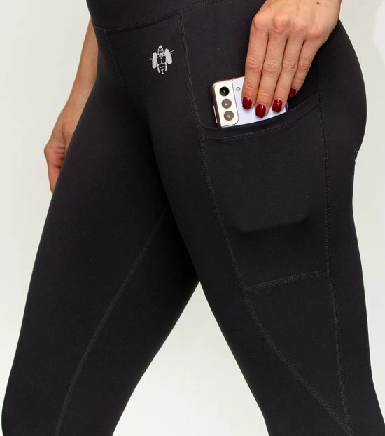 Barzillas Performance Sportlegging Dames - Legging Dames - High Waist - Dry Fit - 4way Stretch - Fashion - Dark Grey - Side Pockets - Size XL 6 Barzillas Performance Sportlegging Dames - Legging Dames - High Waist - Dry Fit - 4way Stretch - Fashion - Dark Grey - Side Pockets - Size XL - Afbeelding 4