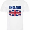 Merkloos WK - Engeland - England - T-shirt Wit - Voetbalshirt - Maat: M - Wereldkampioenschap Voetbal 2022