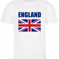 Merkloos WK - Engeland - England - T-shirt Wit - Voetbalshirt - Maat: M - Wereldkampioenschap Voetbal 2022