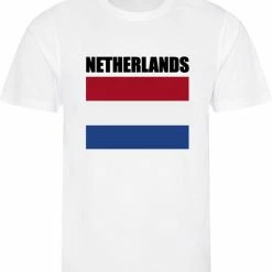 Merkloos WK - Nederland - The Netherlands - T-shirt Wit - Voetbalshirt - Maat: XXL - Wereldkampioenschap Voetbal 2022