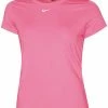 Nike W NK ONE DF SS SLIM TOP Dames Sportshirt - Roze - Maat M
