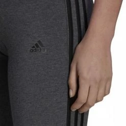 Adidas 3-Stripes Tight Sportlegging - Maat S - Vrouwen - Donker Grijs/Zwart -Sportkleding-Dames Winkel 550x637 3