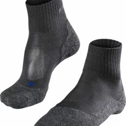 FALKE TK2 Explore Cool Short Wandelsokken Kort Zacht Thermisch Anti-blaar Antizweet Zonder Motief Met Elastische Boord Verkoelend Ademend Sneldrogend Grijs Dames Sportsokken - Maat 35-36