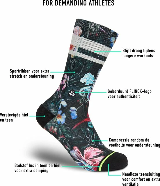 FLINCK Sportsokken - Jungle Nights - Maat 45-48 - Unisex - Heren Sokken - Dames Sokken - Naadloze Sokken - Crossfit Sokken - Hardloop Sokken - Fitness Sokken - Fietssokken 4 FLINCK Sportsokken - Jungle Nights - Maat 45-48 - Unisex - Heren Sokken - Dames Sokken - Naadloze Sokken - Crossfit Sokken - Hardloop Sokken - Fitness Sokken - Fietssokken - Afbeelding 2
