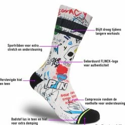FLINCK Sportsokken - Pain Cave - Maat 36-38 - Unisex - Heren Sokken - Dames Sokken - Naadloze Sokken - Crossfit Sokken - Hardloop Sokken - Fitness Sokken - Fietssokken -Sportkleding-Dames Winkel 550x639 4