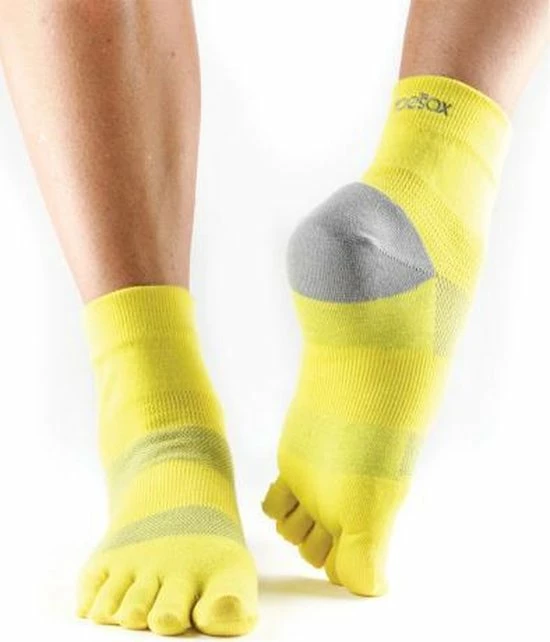 Hardloop TeenSokken Minnie ToeSox - Geel/grijs 4 Hardloop TeenSokken Minnie ToeSox - Geel/grijs - Afbeelding 2