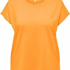 Only Play Curvy ONLY PLAY ONPAUBREE SS LOOSE TRAIN SHIRT -CURVY - DAMES SPORTSHIRT - BLAZING ORANGE - MAAT 40-42
