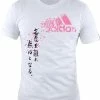 ADIDAS Graphic T- Shirt White Pink Maat L