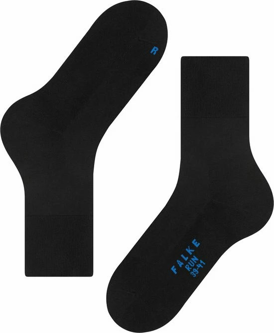 FALKE Run Gewatteerd Warm Ademend Hoogwaardig Anti Zweet Zacht Zonder Motief Kleurrijk Hardloop Hoog Katoen Zwart Unisex Sokken - Maat 49-50 5 FALKE Run Gewatteerd Warm Ademend Hoogwaardig Anti Zweet Zacht Zonder Motief Kleurrijk Hardloop Hoog Katoen Zwart Unisex Sokken - Maat 49-50 - Afbeelding 3