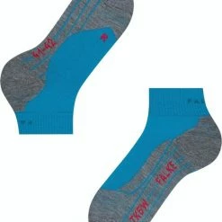 FALKE TK5 Wander Short Wandelsokken Kort Zacht Thermisch Anti-blaar Antizweet Zonder Motief Met Elastische Boord Admend Merinowol Turkoois Dames Sportsokken - Maat 41-42 -Sportkleding-Dames Winkel 550x667 2