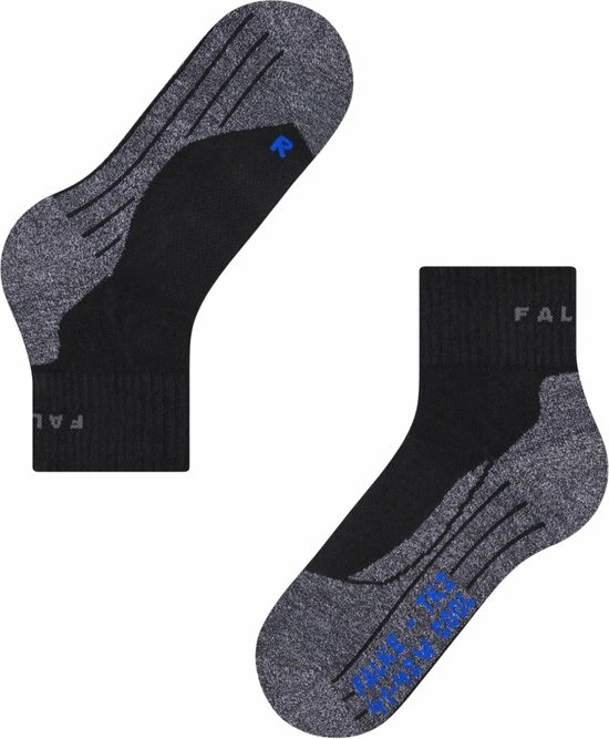 FALKE TK2 Explore Cool Short Wandelsokken Kort Zacht Thermisch Anti-blaar Antizweet Zonder Motief Met Elastische Boord Verkoelend Ademend Sneldrogend Zwart Dames Sportsokken - Maat 35-36 4 FALKE TK2 Explore Cool Short Wandelsokken Kort Zacht Thermisch Anti-blaar Antizweet Zonder Motief Met Elastische Boord Verkoelend Ademend Sneldrogend Zwart Dames Sportsokken - Maat 35-36 - Afbeelding 2