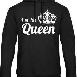 B&C Collection King / Queen Hoodie I'm His Queen (Queen - Maat S) | Koppel Cadeau | Valentijn Cadeautje Voor Hem & Haar