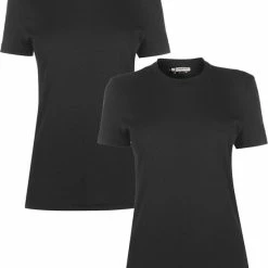 Campri Thermoshirt Korte Mouw (2-Pack) - Sportshirt - Dames - Maat M - Zwart