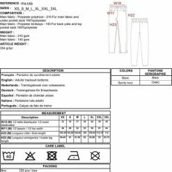 Proact Trainingsbroek Navy Blauw, PA189, 2 Zijzakken Met Rits, Maat L -Sportkleding-Dames Winkel 550x690 4