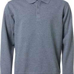 Clique Basic Polo Sweater Grijs Melange - Maat L