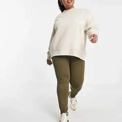 Nike Women's Oversized Crew Sweatshirt Beige (Plus Size) 1X