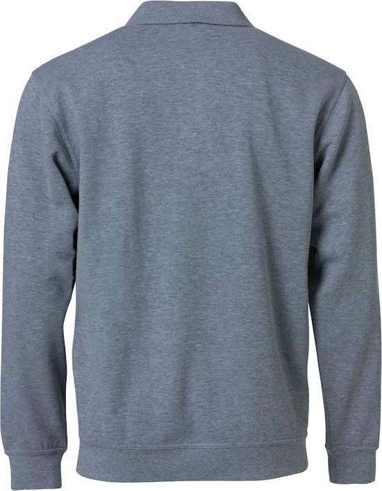 Clique Basic Polo Sweater Grijs Melange - Maat L 5 Clique Basic Polo Sweater Grijs Melange - Maat L - Afbeelding 3