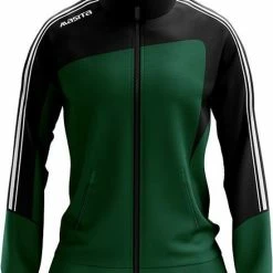 Masita | Trainingsjack Dames - Forza Sportvest - Warm Bij Koud Weer - Steekzakken - GREEN/BLACK - 46 -Sportkleding-Dames Winkel 550x708 1