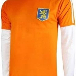 Nederland Longsleeve T-shirt Oranje/wit Maat Xl