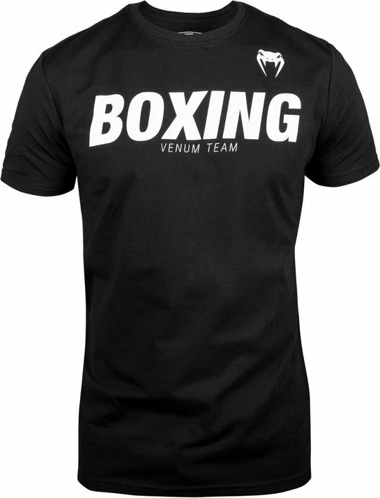 Venum Boxing VT T-Shirt - Katoen - Zwart Met Wit - L 3 Venum Boxing VT T-Shirt - Katoen - Zwart Met Wit - L